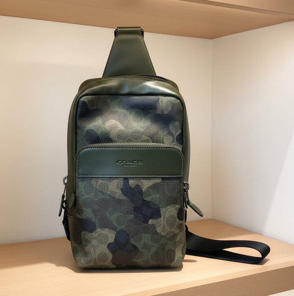 Coach Gotham CAF37 Camo Signature Canvas Sling Crossbody